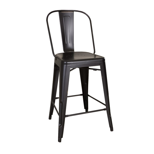 Liberty Furniture 179-B350524-B Bow Back Counter Chair - Black (RTA)