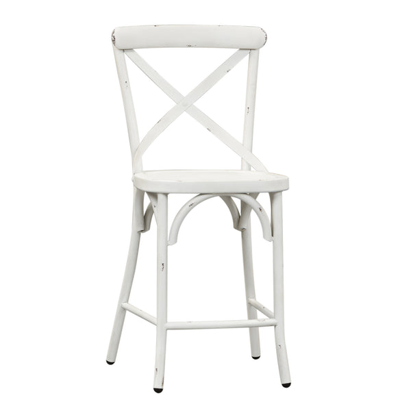 Liberty Furniture 179-B300524-AW X Back Counter Chair - Antique White