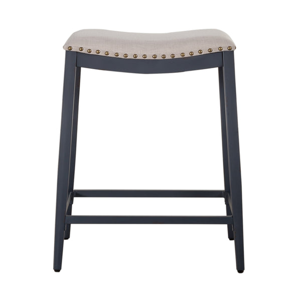 Liberty Furniture 179-B000124-N Backless Uph Counter Chair- Navy