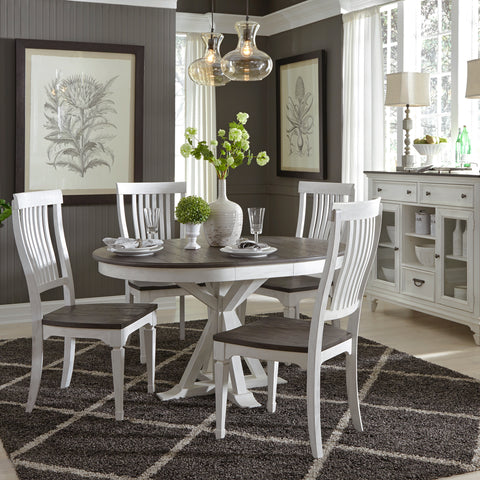 Liberty Furniture 417-DR-5PDS 5 Piece Pedestal Table Set
