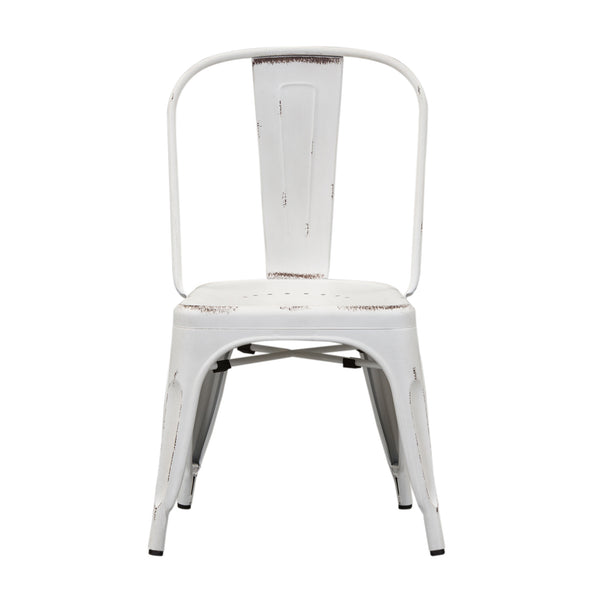 Liberty Furniture 179-C3505-AW Bow Back Side Chair - Antique White