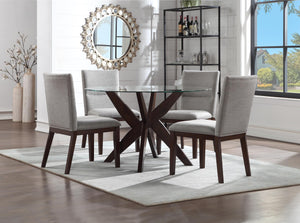 5 Piece Table and Chairs w/48" Glass top