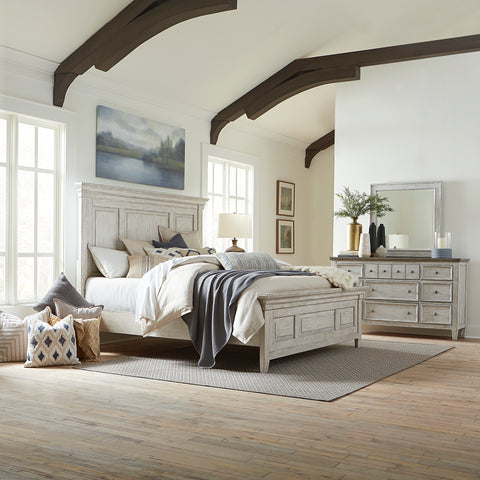 Liberty Furniture 824-BR-QPBDM Queen Panel Bed, Dresser & Mirror