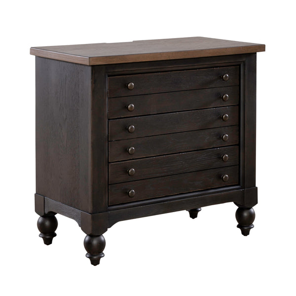 Liberty Furniture 615-BR62-B Bedside Chest w/ Charging Station - Black