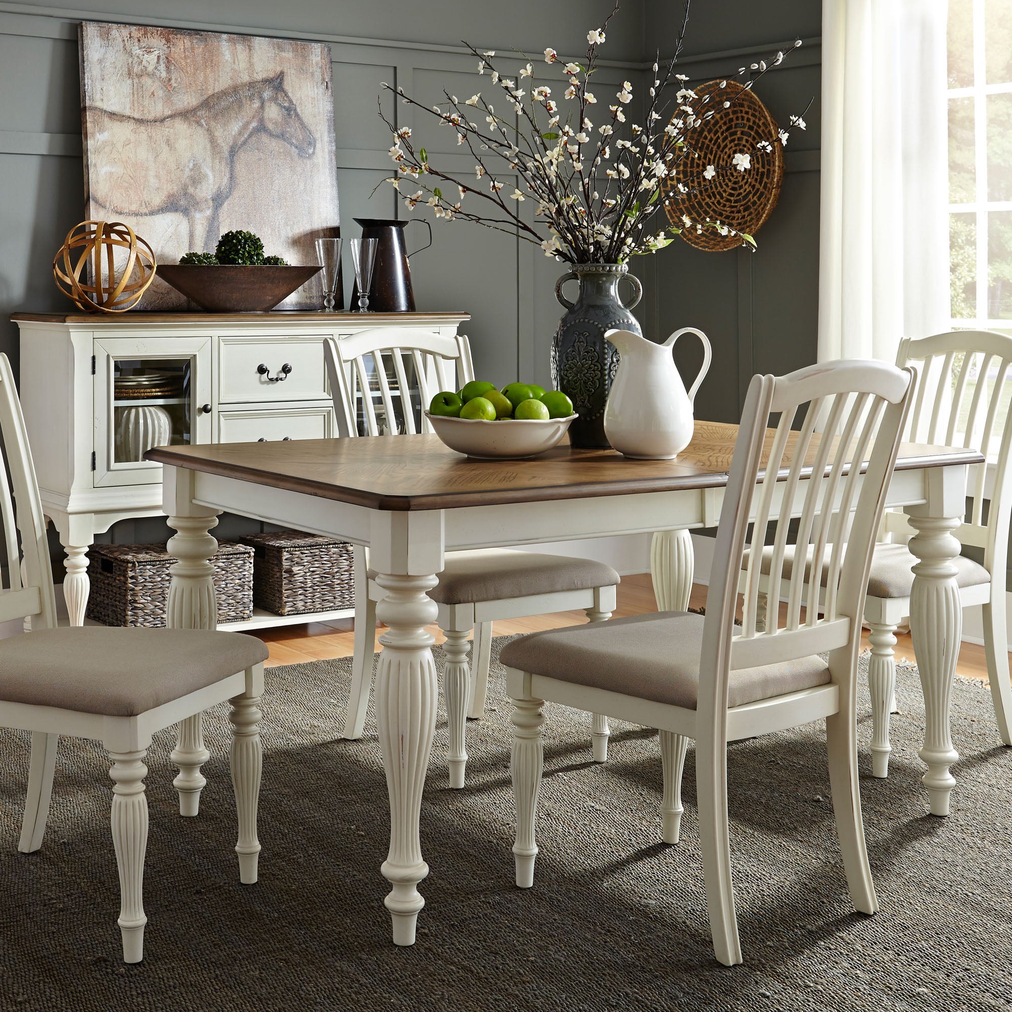 Liberty Furniture 334-CD-5RLS 5 Piece Rectangular Table Set