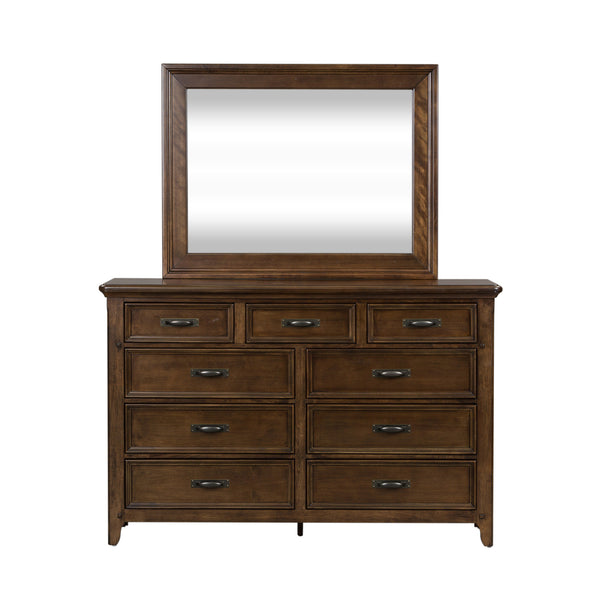 Liberty Furniture 184-BR-QPBDM Queen Panel Bed, Dresser & Mirror