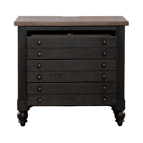 Liberty Furniture 615-BR62-B Bedside Chest w/ Charging Station - Black
