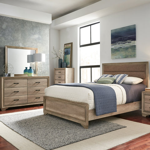 Liberty Furniture 439-BR-TUBDM Twin Uph Bed, Dresser & Mirror