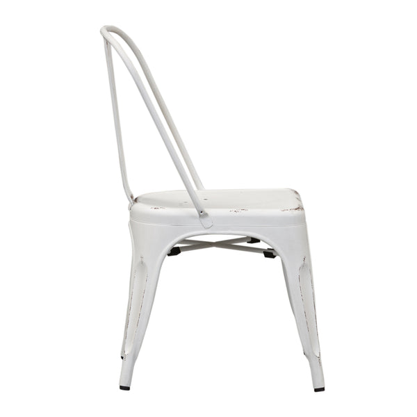 Liberty Furniture 179-C3505-AW Bow Back Side Chair - Antique White