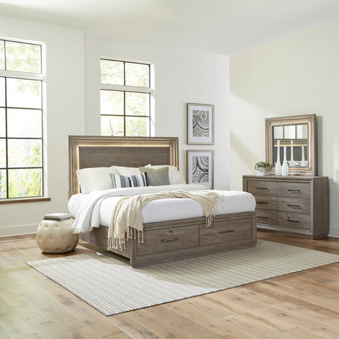 Liberty Furniture 272-BR-KSBDM King Storage Bed, Dresser & Mirror