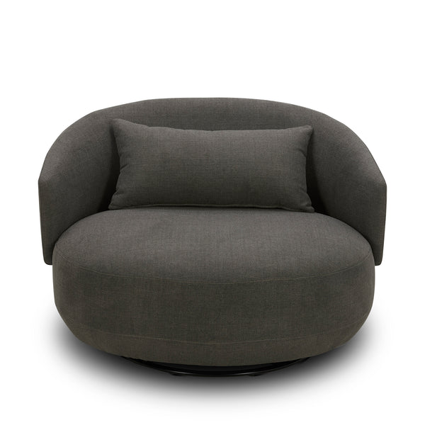 Liberty Furniture 708-ACH15-GY Uph Swivel Cuddler Chair - Charcoal