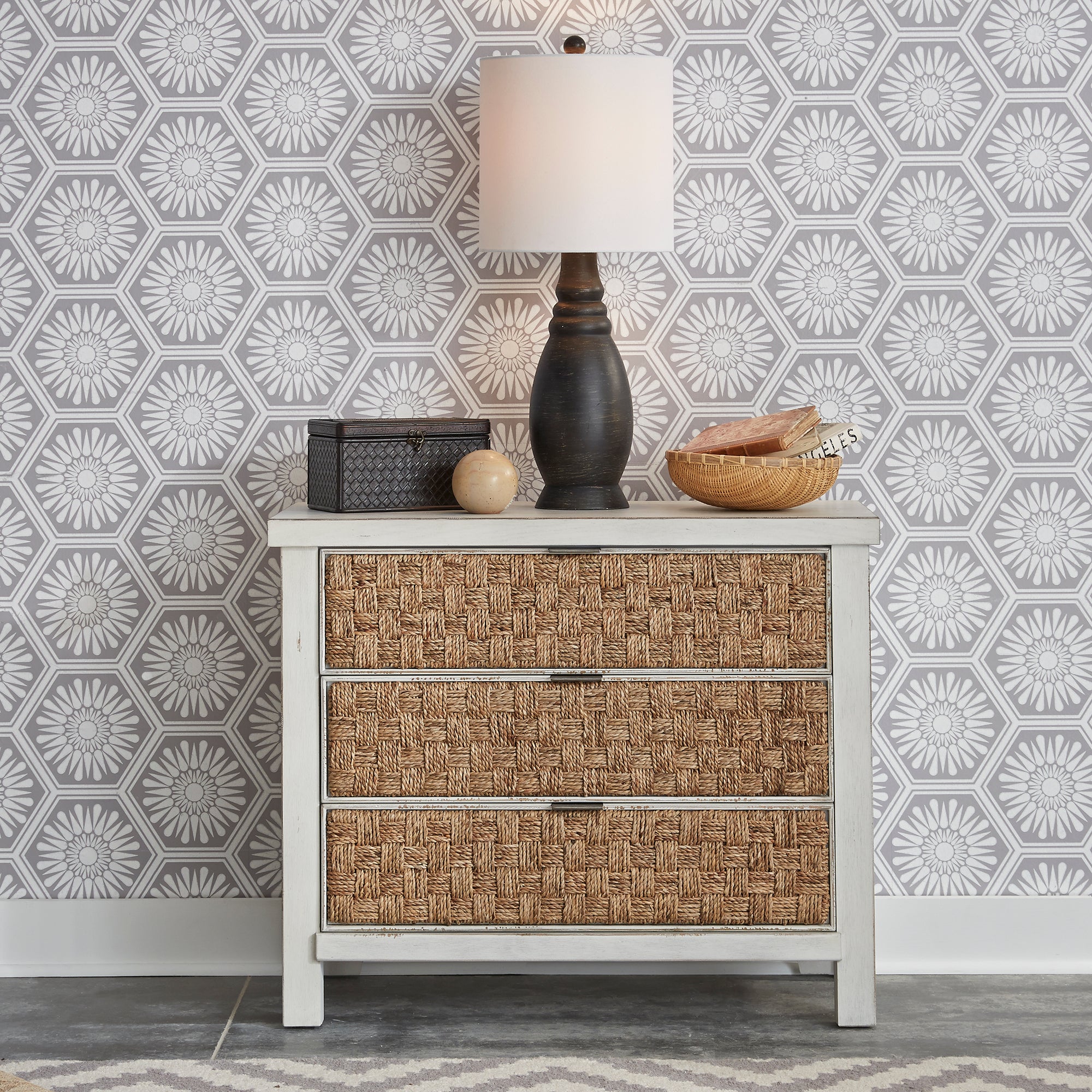 Liberty Furniture 406W-BR62 3 Drawer Accent Night Stand
