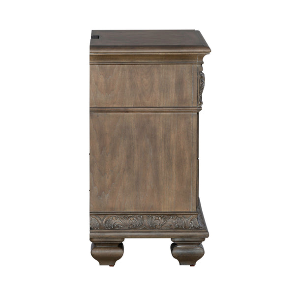 Liberty Furniture 502-BR61 3 Drawer Night Stand with Charging Station