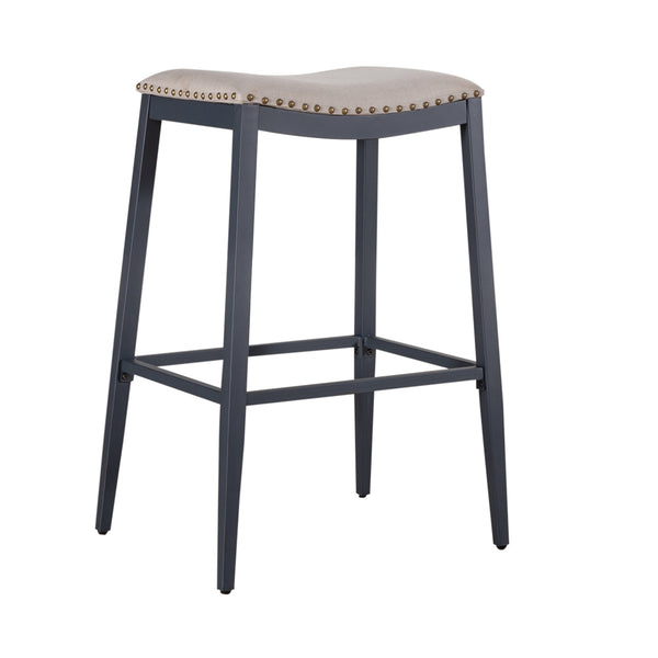 Liberty Furniture 179-B000130-N Backless Uph Barstool- Navy