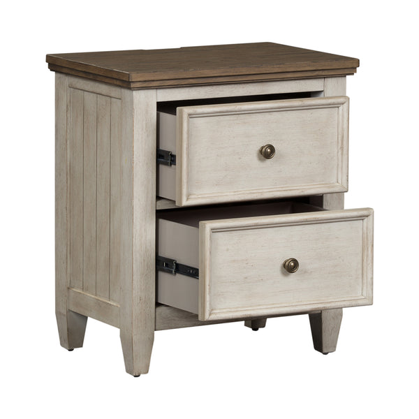 Liberty Furniture 824-BR63 2 Drawer Night Stand w/ Charging Station