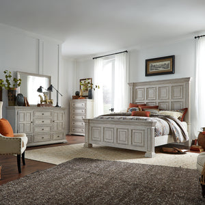 Liberty Furniture 361W-BR-KPBDMC King Panel Bed, Dresser & Mirror, Chest