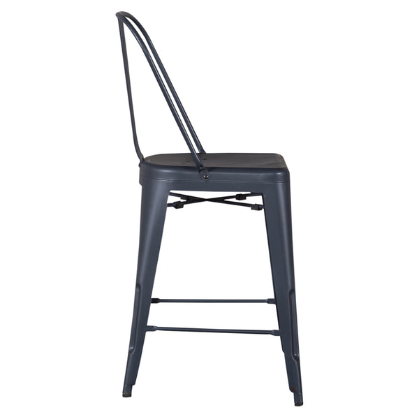 Liberty Furniture 179-B350524-N Bow Back Counter Chair- Navy