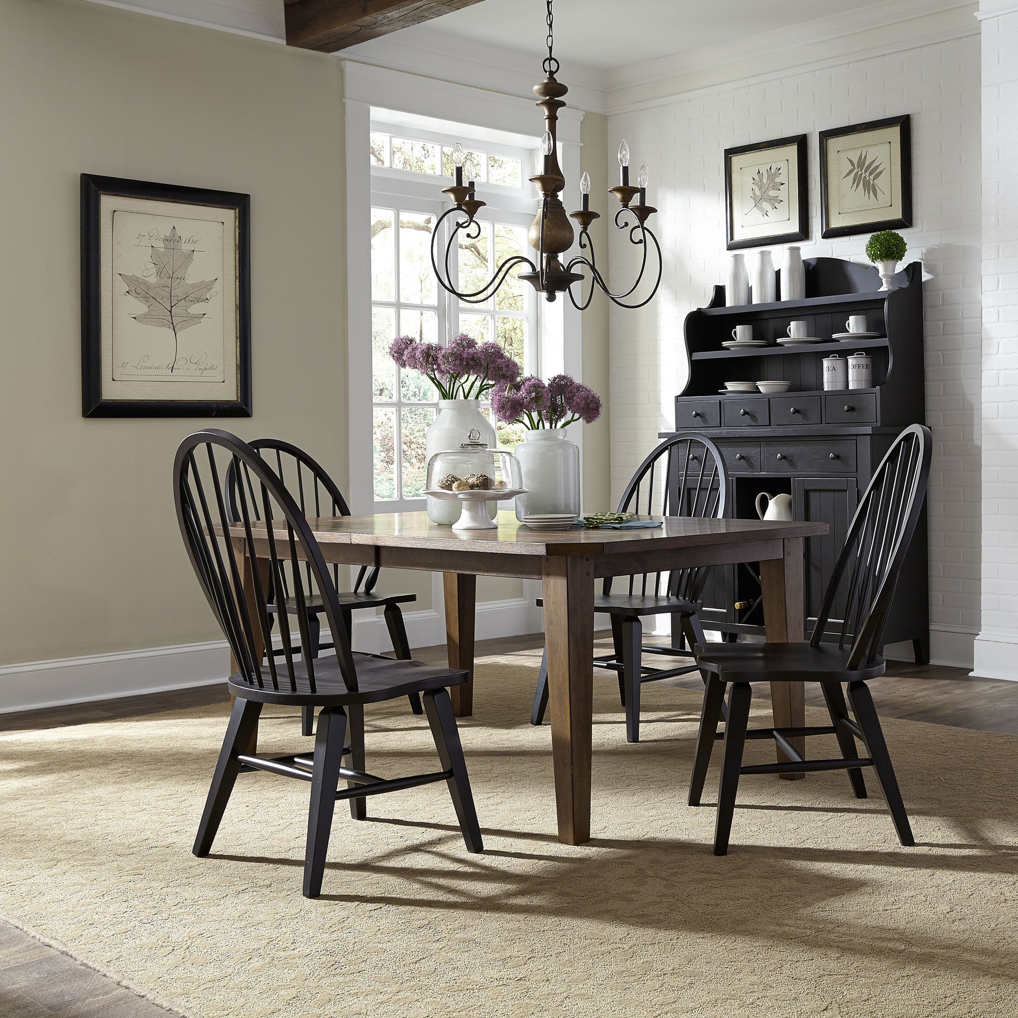 Liberty Furniture 482-DR-5RLS 5 Piece Rectangular Table Set