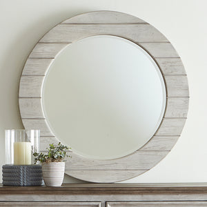 Liberty Furniture 824-BR52W Round Mirror - White