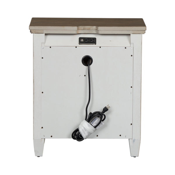 Liberty Furniture 824-BR63 2 Drawer Night Stand w/ Charging Station