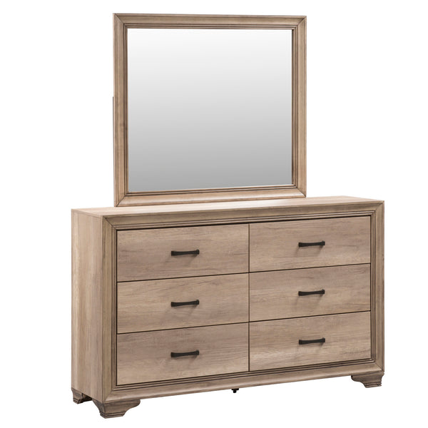 Liberty Furniture 439-BR-TUBDM Twin Uph Bed, Dresser & Mirror