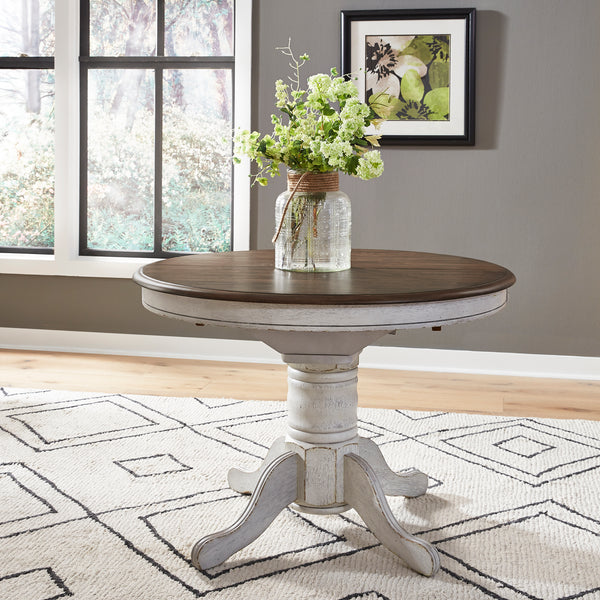 Liberty Furniture 186W-CD-PED Pedestal Table Set- White