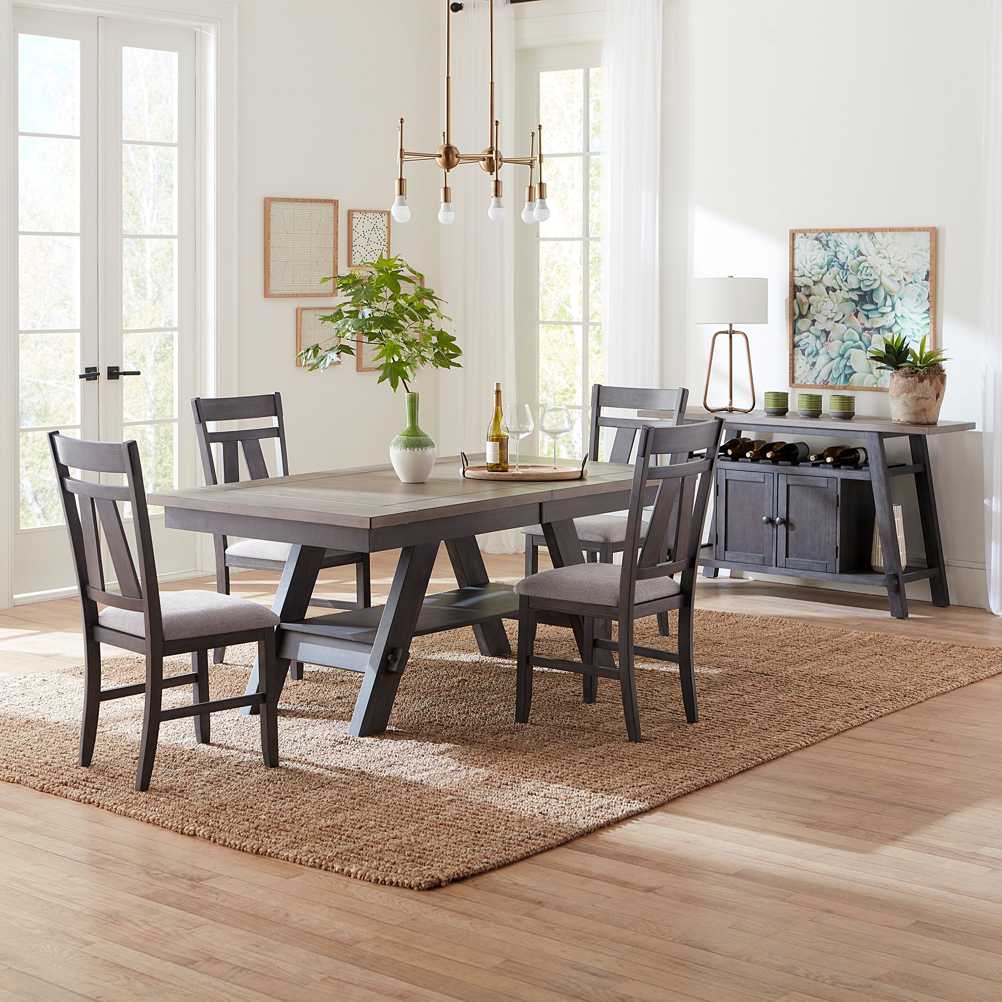 Liberty Furniture 116GY-CD-5RLS 5 Piece Rectangular Table Set