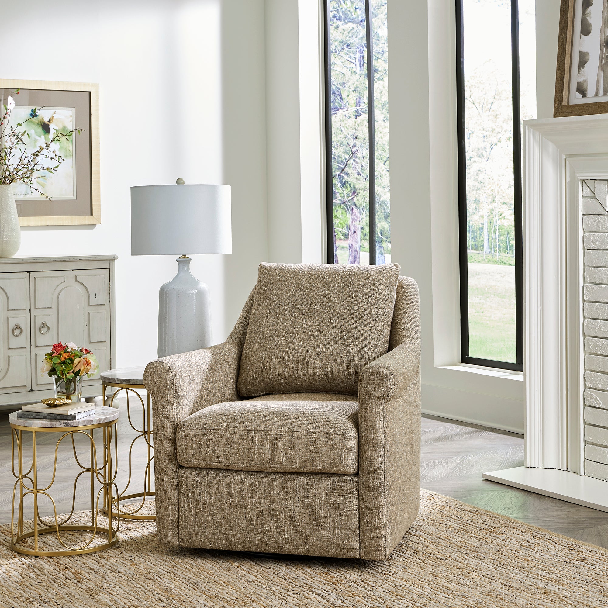 Liberty Furniture 714-ACH15-BR Upholstered Accent Chair - Cocoa
