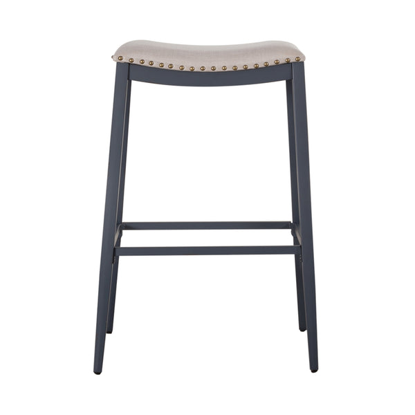 Liberty Furniture 179-B000130-N Backless Uph Barstool- Navy