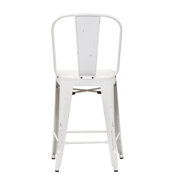 Liberty Furniture 179-B350524-AW Bow Back Counter Chair - Antique White