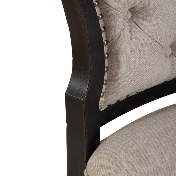 Liberty Furniture 615-C0501S-B Uph Tufted Back Side Chair - Black