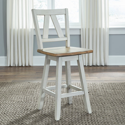 Liberty Furniture 62WH-B250324 Counter Height Swivel Chair (RTA)