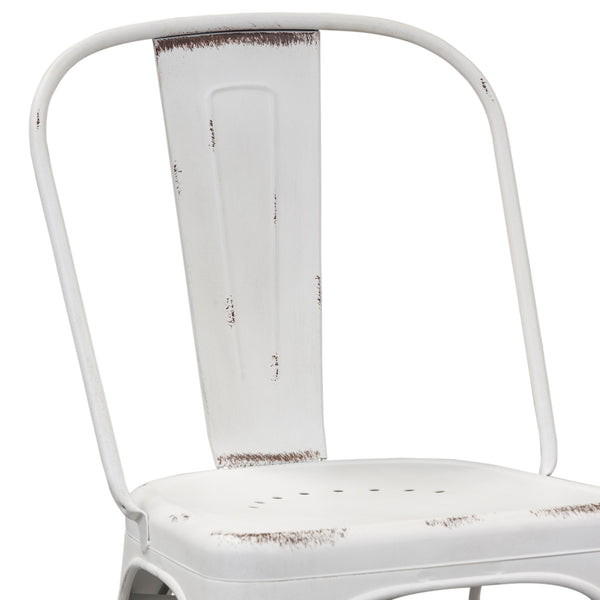 Liberty Furniture 179-C3505-AW Bow Back Side Chair - Antique White