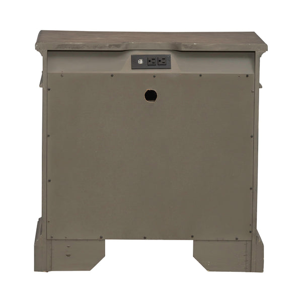Liberty Furniture 711-BR61 3 Drawer Nightstand w/ Charging Station
