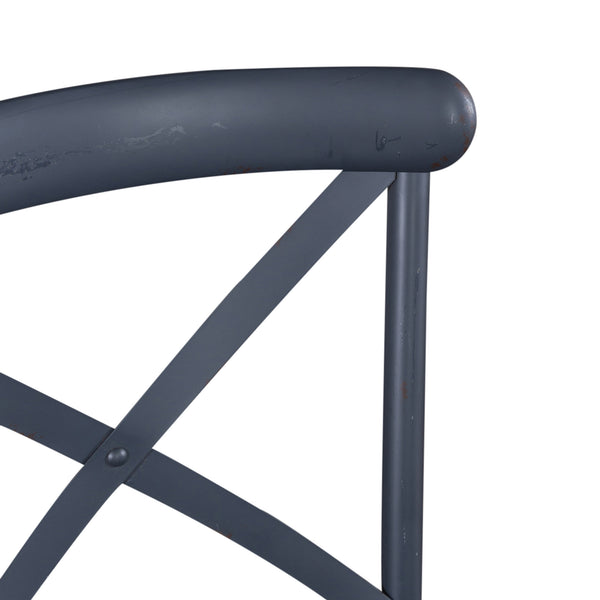 Liberty Furniture 179-B300524-N X Back Counter Chair- Navy