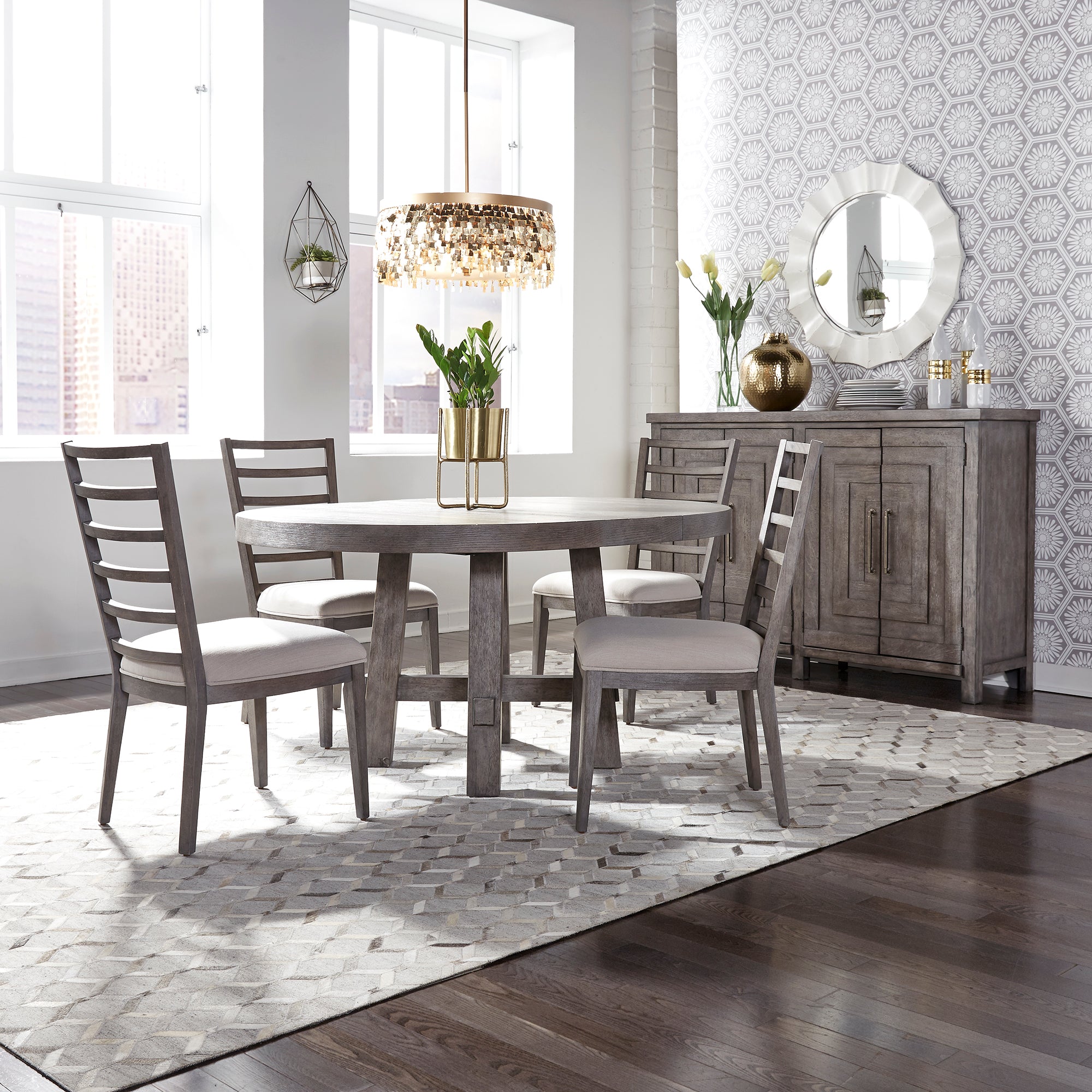 Liberty Furniture 406-DR-5ROS 5 Piece Round Table Set