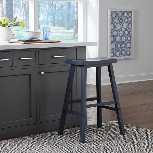 Liberty Furniture 38-B1830-N 30 Inch Sawhorse Stool- Navy