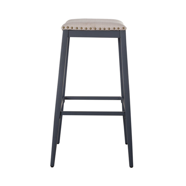 Liberty Furniture 179-B000130-N Backless Uph Barstool- Navy