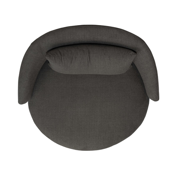 Liberty Furniture 708-ACH15-GY Uph Swivel Cuddler Chair - Charcoal