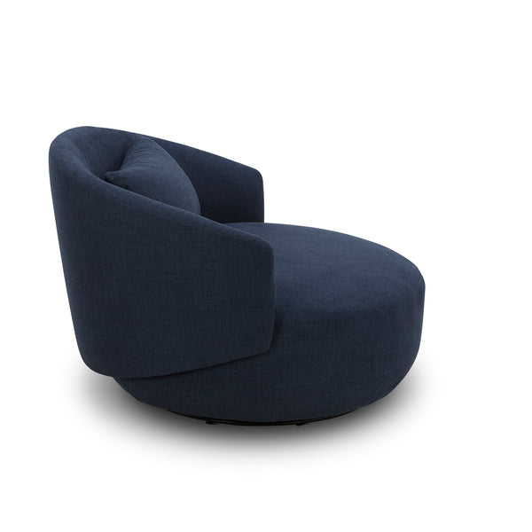 Liberty Furniture 708-ACH15-N Uph Swivel Cuddler Chair - Midnight
