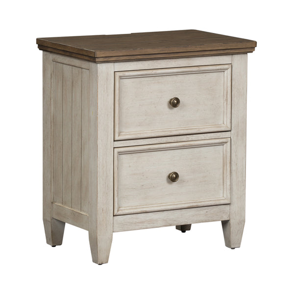 Liberty Furniture 824-BR63 2 Drawer Night Stand w/ Charging Station