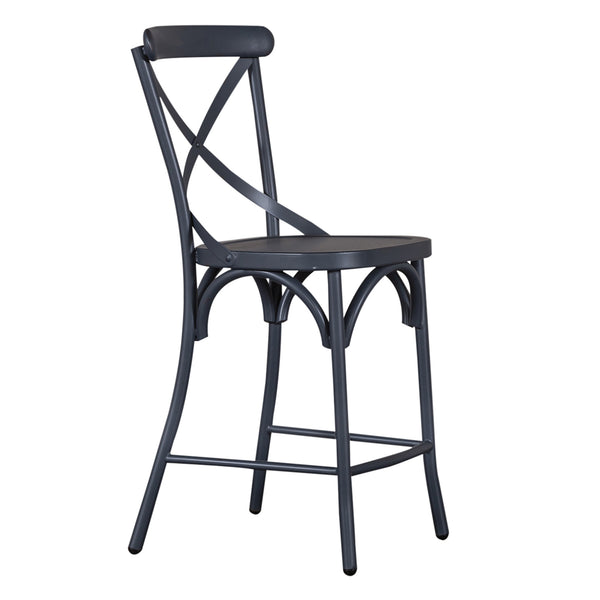 Liberty Furniture 179-B300524-N X Back Counter Chair- Navy