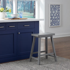 Liberty Furniture 38-B1824-G 24 Inch Sawhorse Counter Stool- Gray