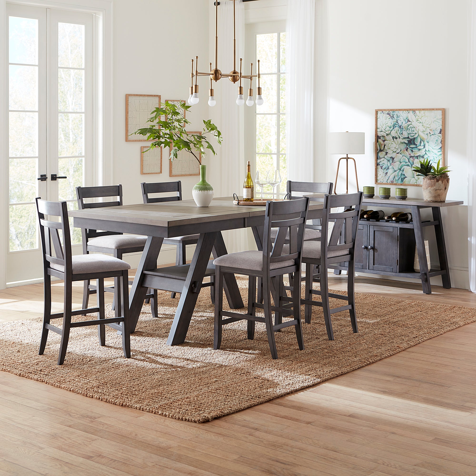 Liberty Furniture 116GY-CD-7GTS 7 Piece Gathering Table Set