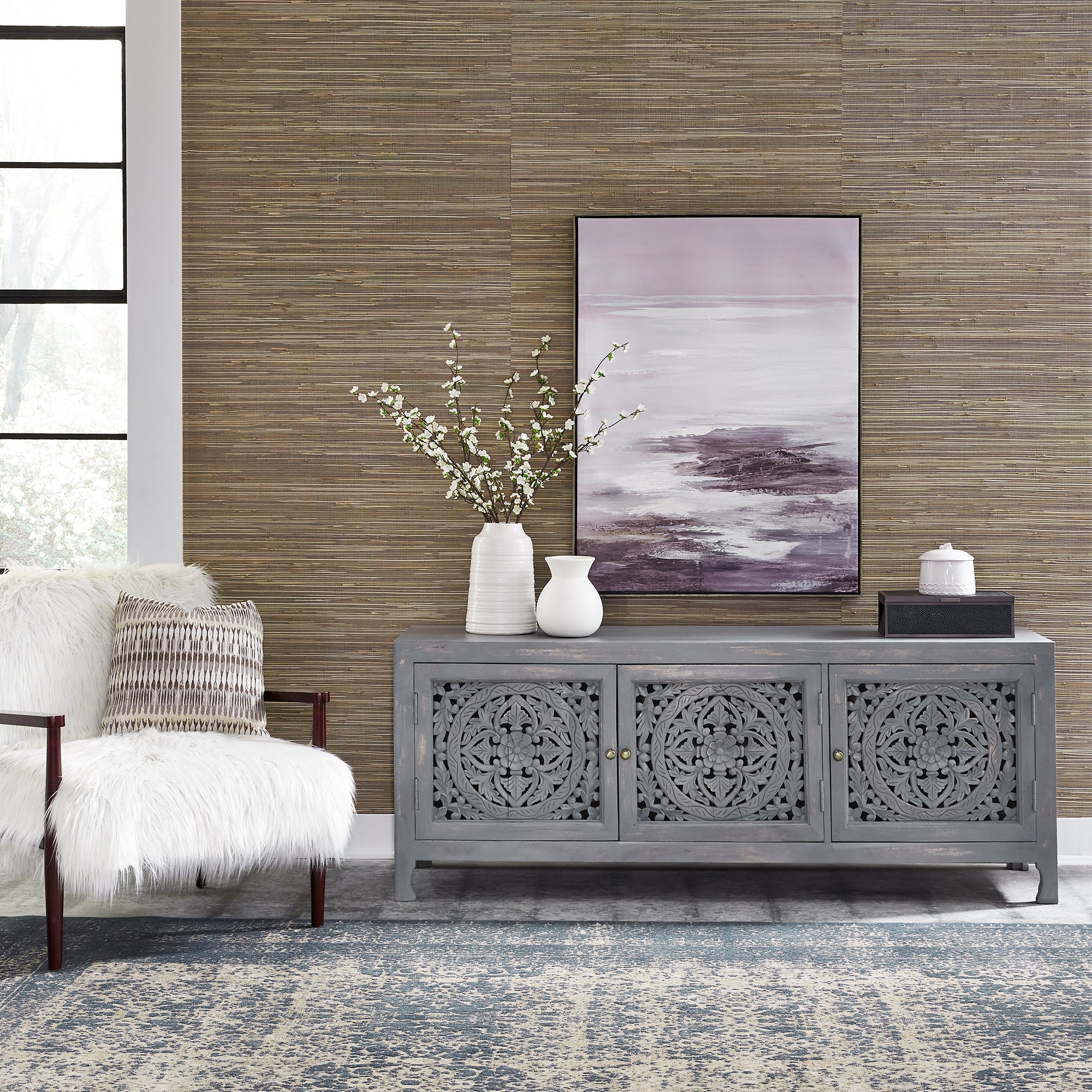 Liberty Furniture 2077-AC6526 65 Inch 3 Door Accent TV Stand