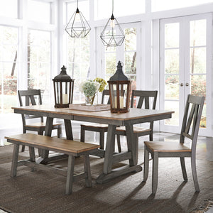 Liberty Furniture A62-CD-6TRS 6 Piece Trestle Table Set