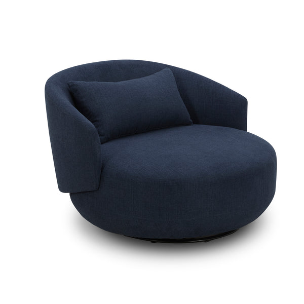 Liberty Furniture 708-ACH15-N Uph Swivel Cuddler Chair - Midnight