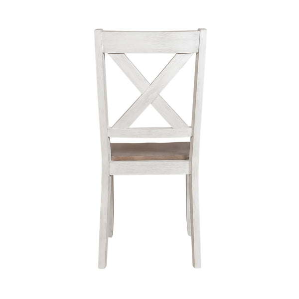 Liberty Furniture 519WH-C3000S X Back Side Chair- White (RTA)