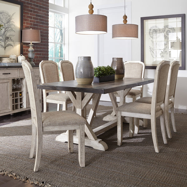 Liberty Furniture 619-DR-7TRS 7 Piece Trestle Table Set