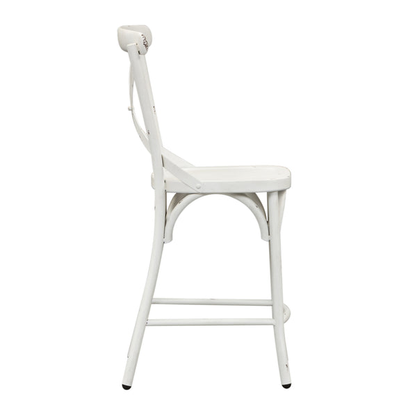 Liberty Furniture 179-B300524-AW X Back Counter Chair - Antique White